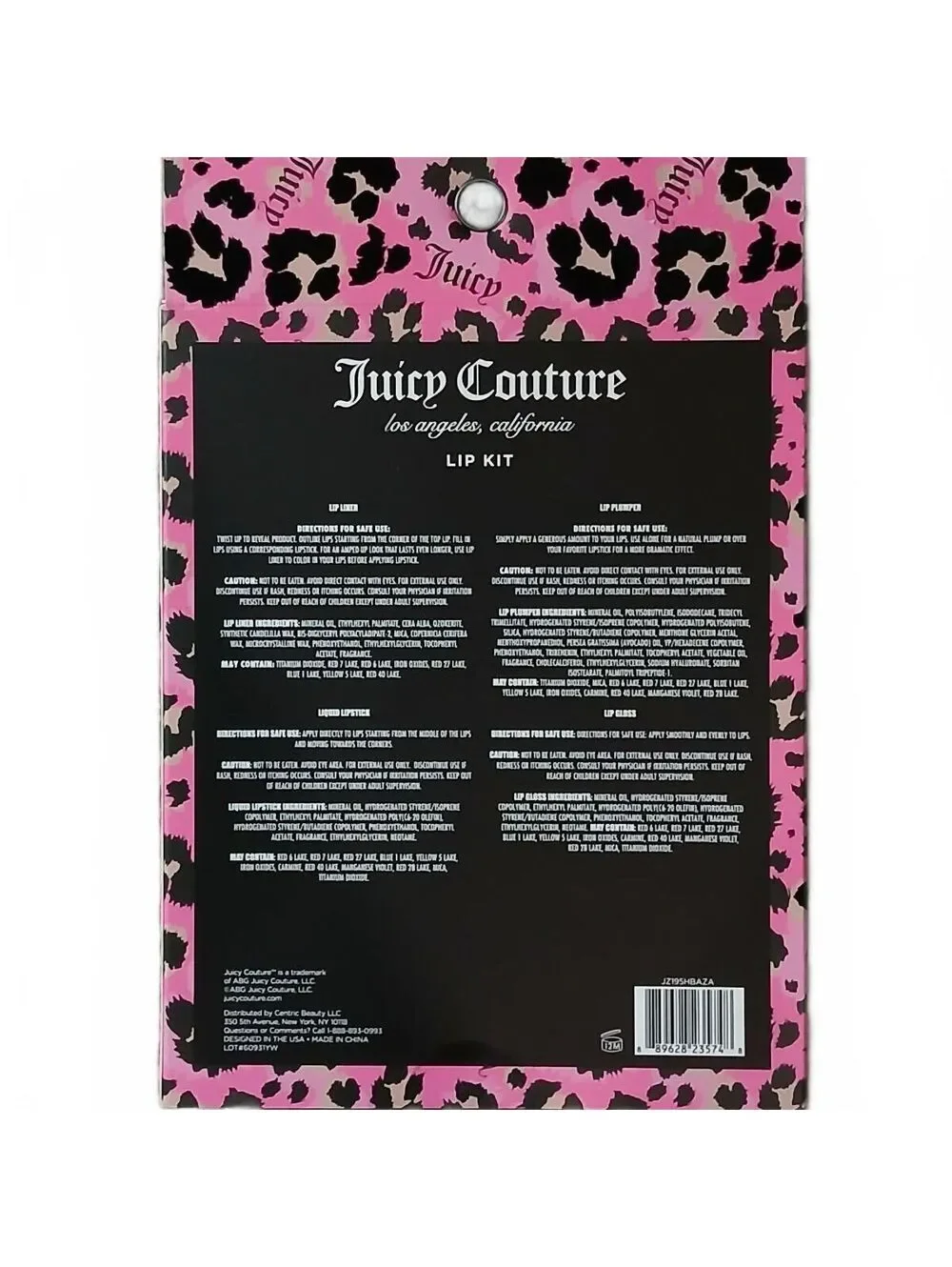 Juicy Couture 4 Pc Lip Kit Lipstick Liner Plumper Gloss Makeup Gift Set NIB